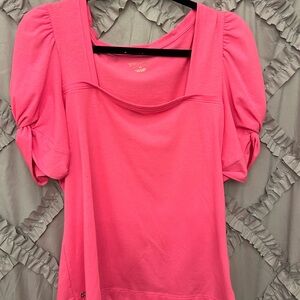 Lilly Pulitzer Pink Puff Sleeve Women's Top